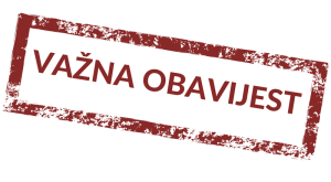 OBAVIJEST ZA RODITELJE DJECE POLAZNIKA PROGRAMA PREDŠKOLE!!!