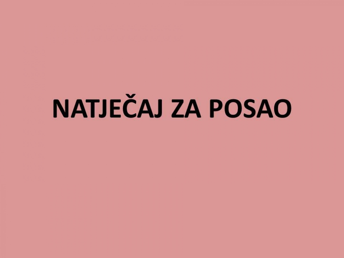 NATJEČAJ ZA POSAO